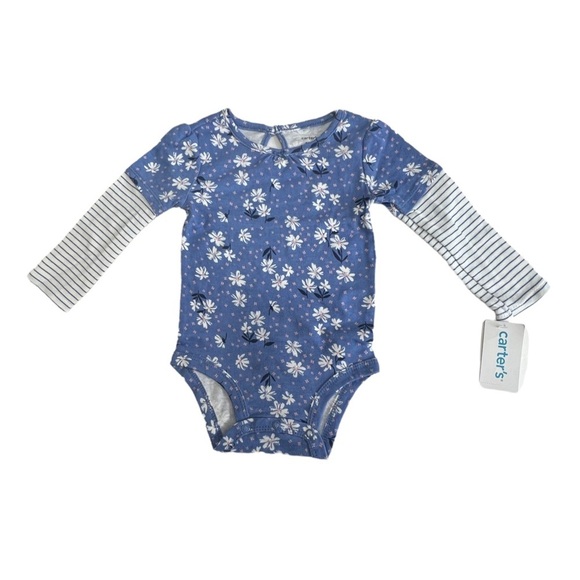 Carters Size 12 Months Baby Girls 2pc Daisy Outfit Set Pants Bodysuit Layered - Picture 9 of 12